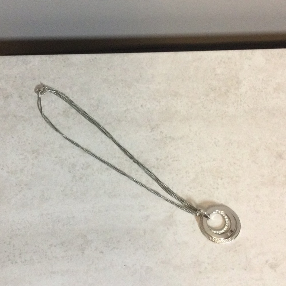 10” Elegant Silver Pendant Necklace